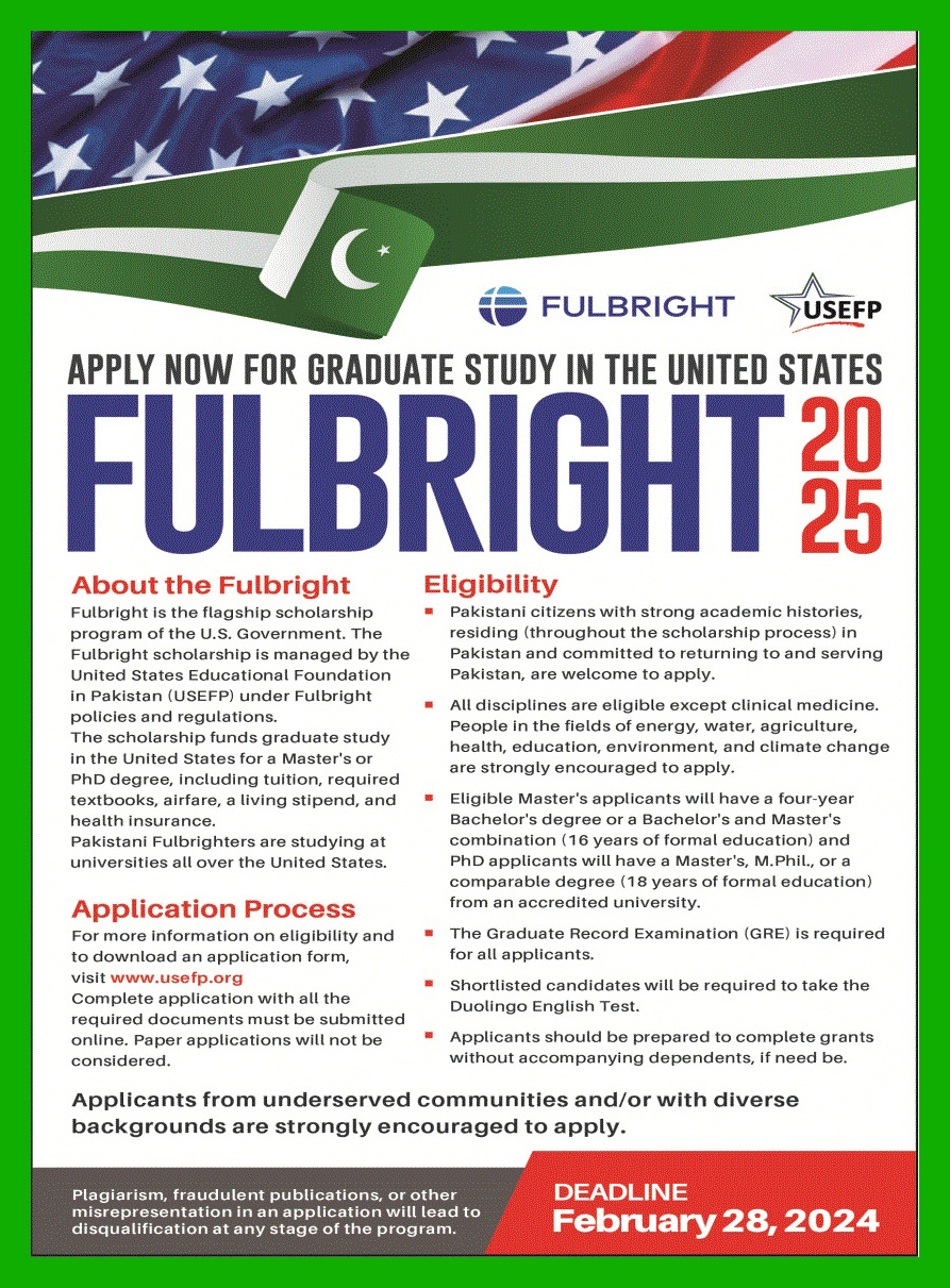 USEFP Fulbright Scholarships 2025