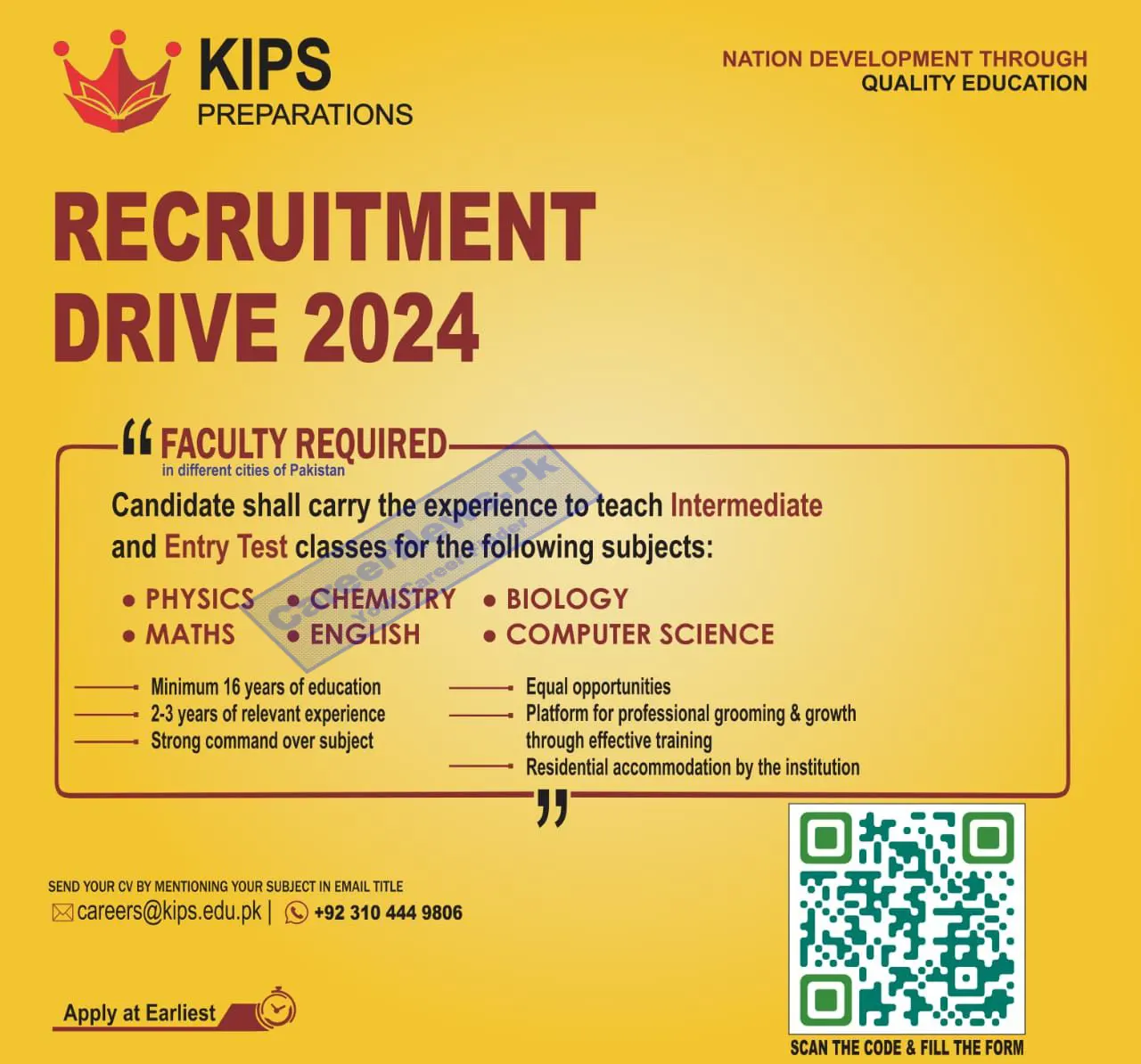 KIPS Education System Jobs Recruitment Driver 2024