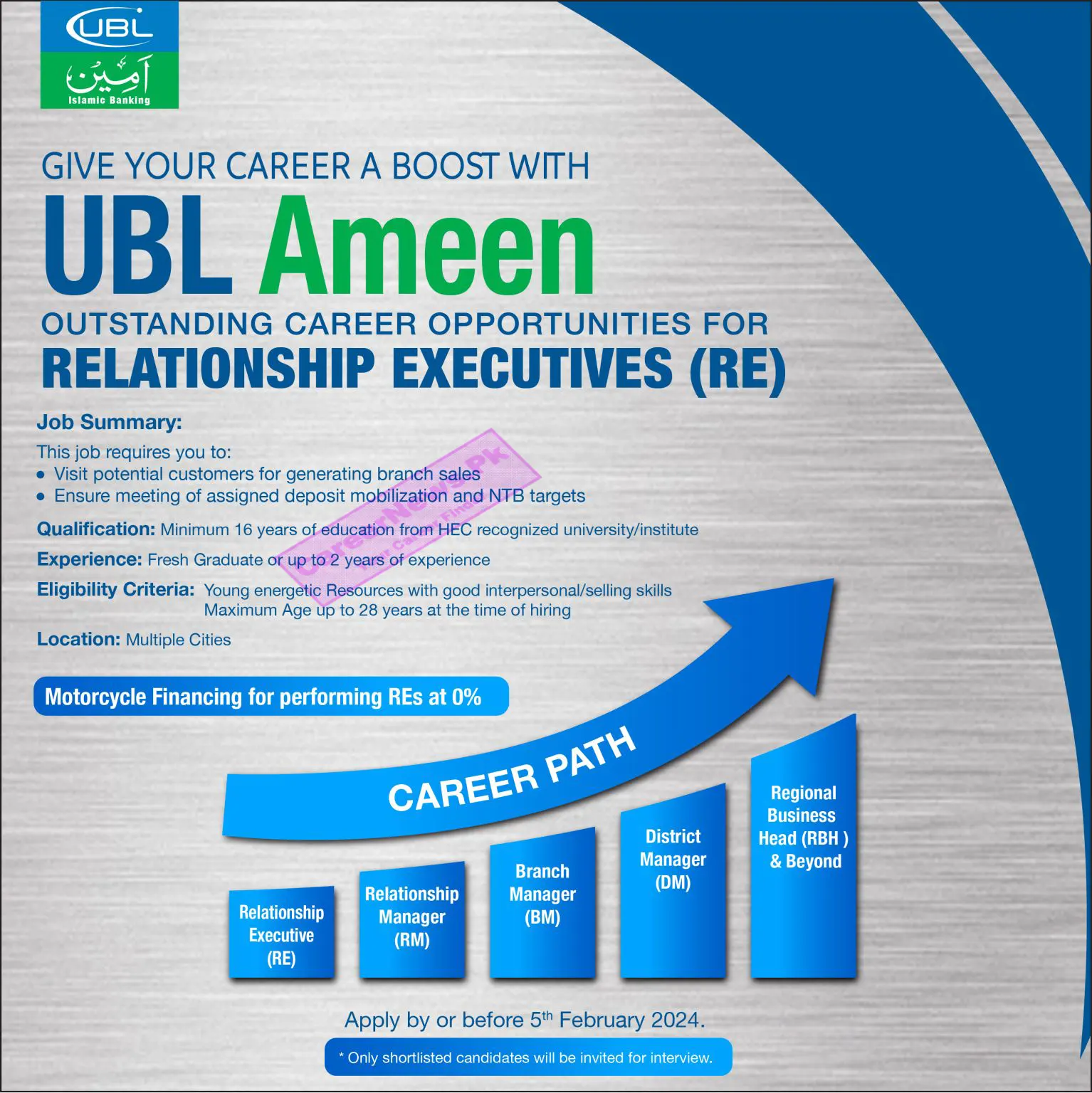 February Advertisement UBL Jobs 2024 at UBL Ameen Online Apply