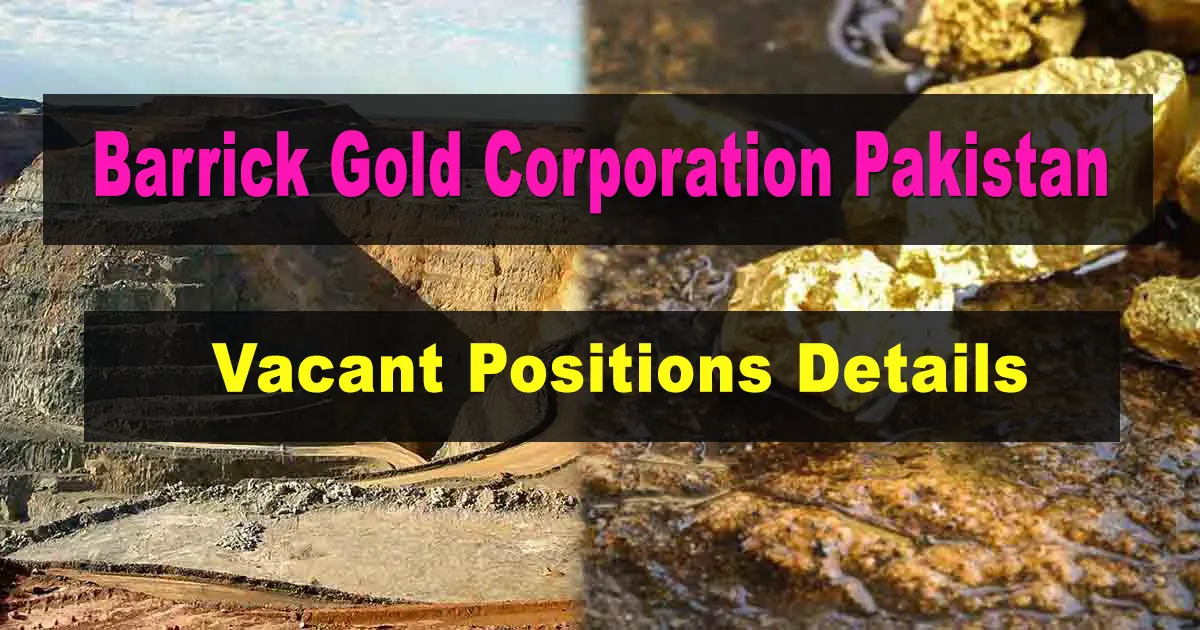 Barrick Gold Corporation Pakistan Vacancies Detail