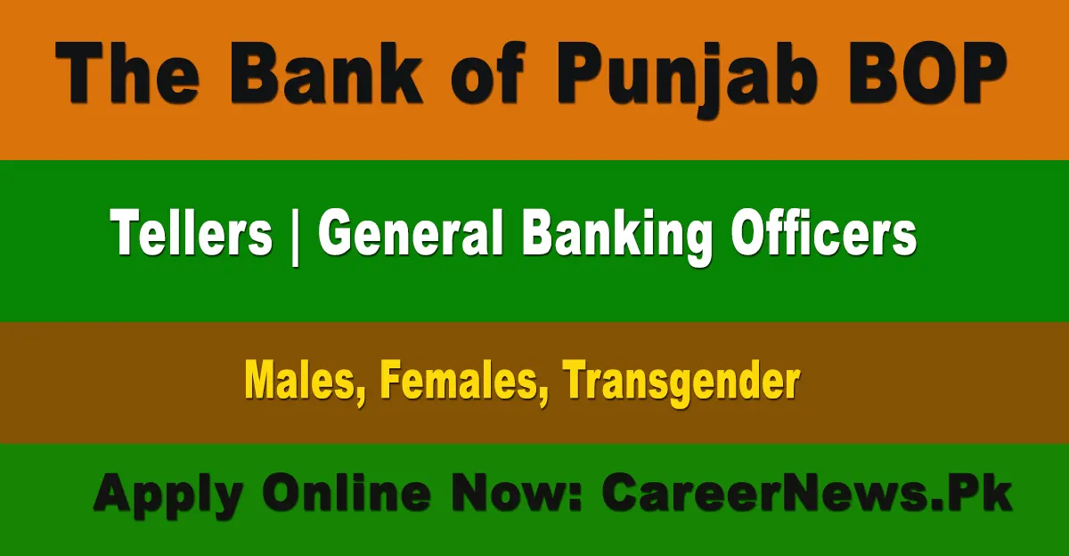 Punjab Bank Tellers Recruitment 2024