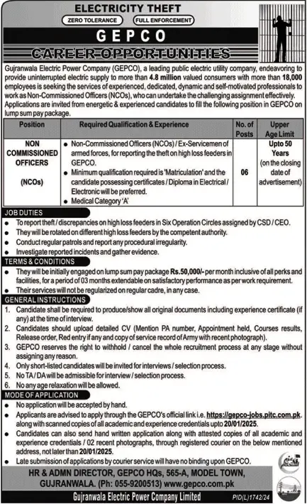 GEPCO Jobs 2025 Advertisement #2