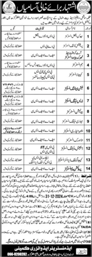 Social Welfare and Bait ul Maal Punjab Jobs 2024 Advertisement