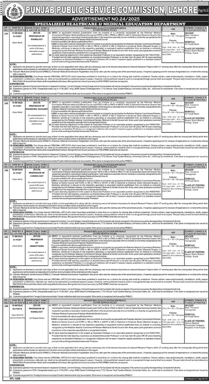 How to Apply for PPSC Latest Careers Advertisement No 24 2025